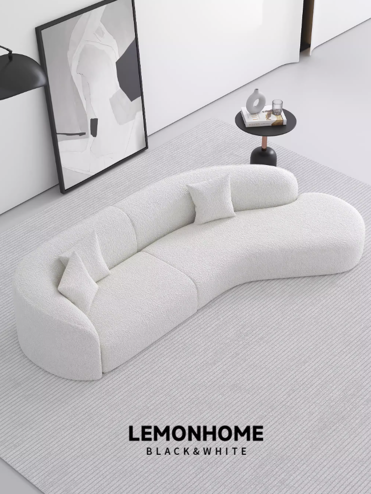 Canapé incurvé de style minimaliste italien