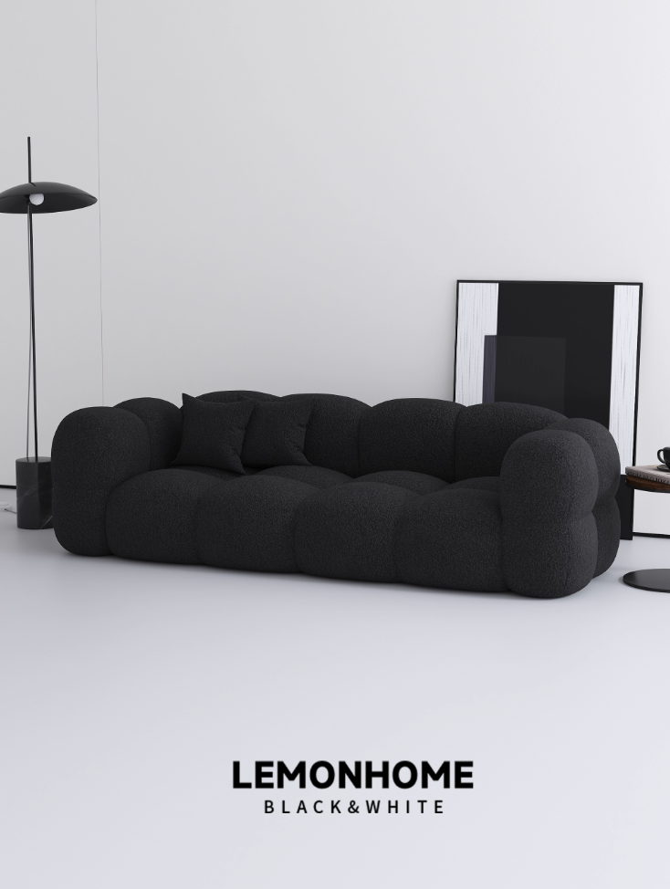 Canapé minimaliste de style barbe à papa