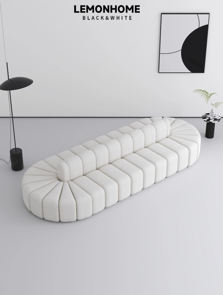Canapé moderne minimaliste à double courbure