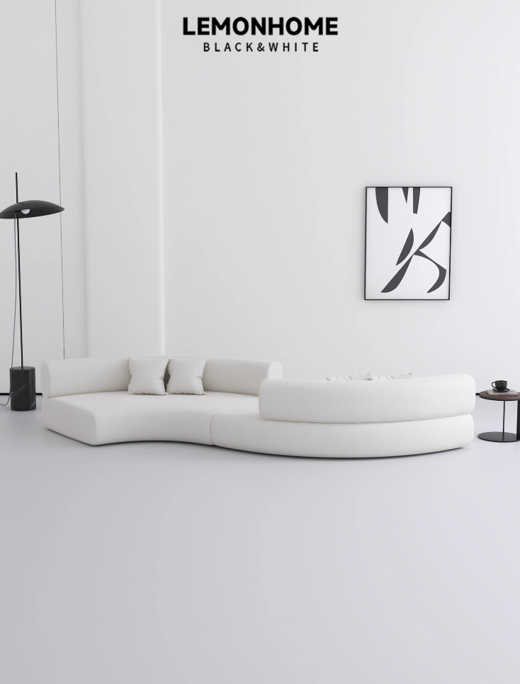 Canapé moderne minimaliste incurvé