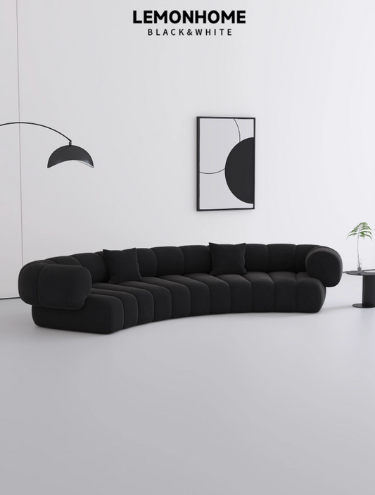 Canapé incurvé de style minimaliste moderne