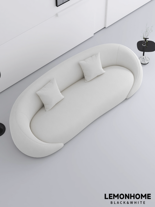 Canapé incurvé minimaliste et moderne