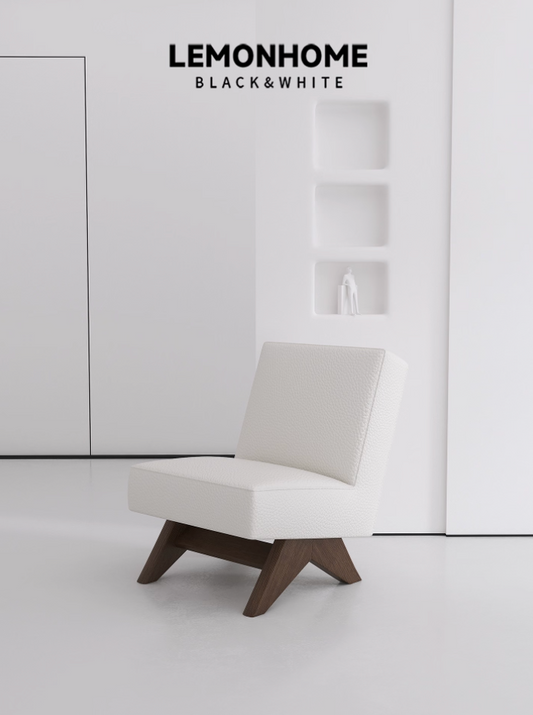 Fauteuil minimaliste en bois massif