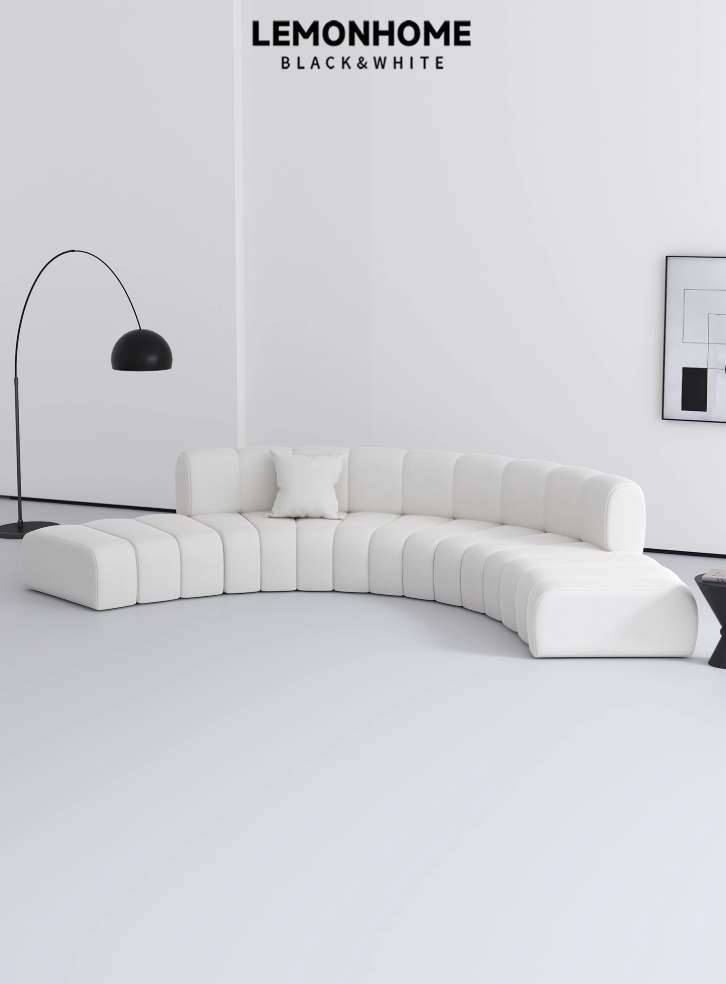 Canapé incurvé moderne et minimaliste