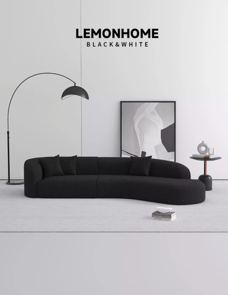 Canapé incurvé de style minimaliste italien