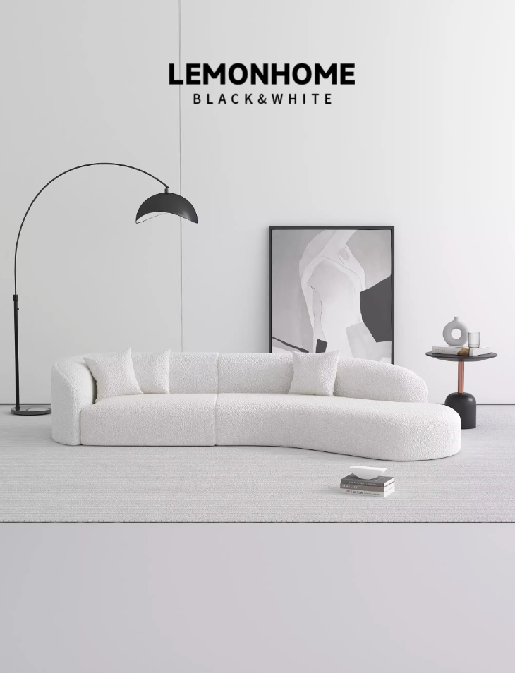 Canapé incurvé de style minimaliste italien