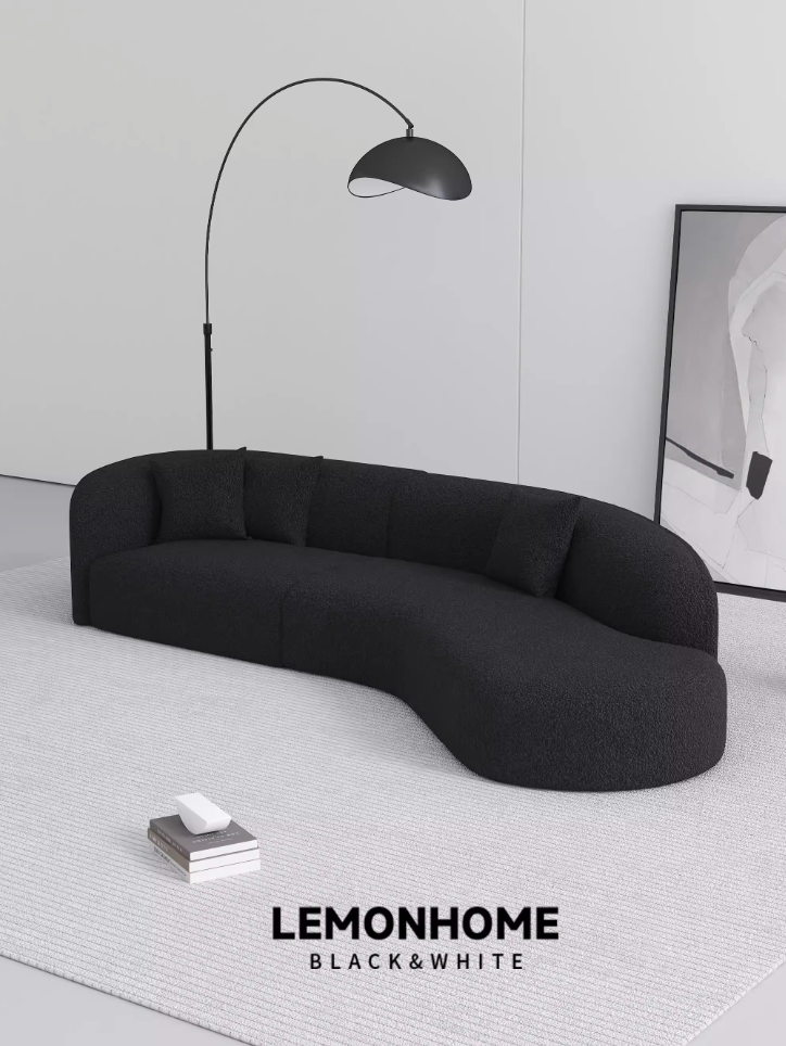 Canapé incurvé de style minimaliste italien