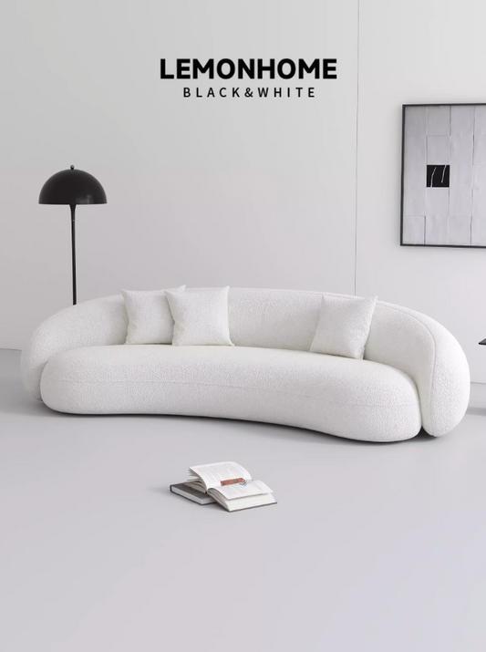 Canapé incurvé minimaliste nordique