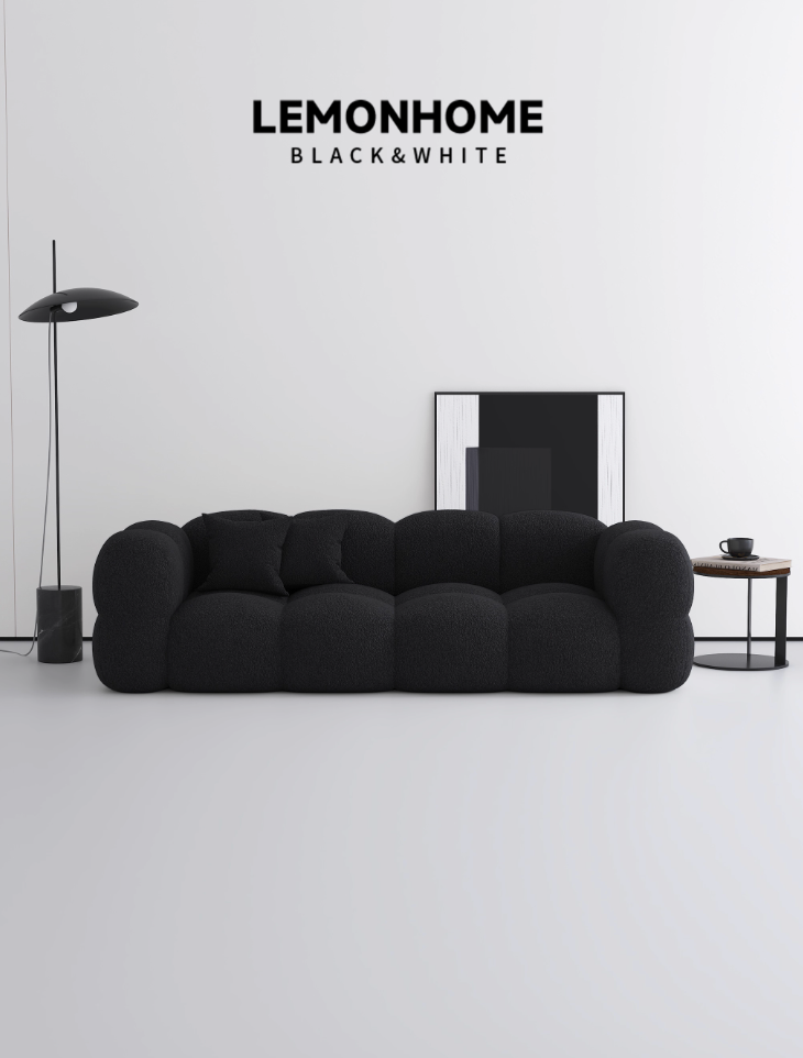 Canapé minimaliste de style barbe à papa