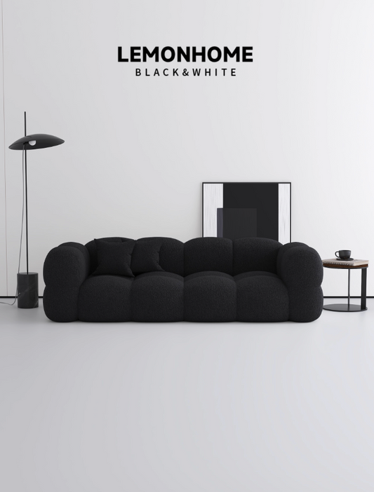 Canapé minimaliste de style barbe à papa