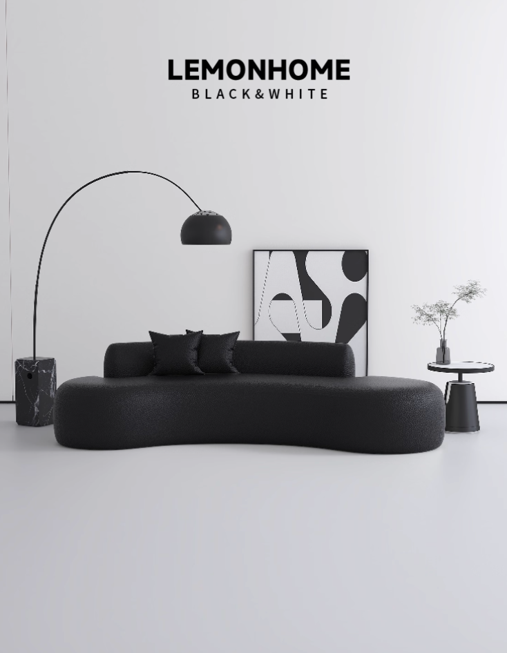 Canapé incurvé minimaliste