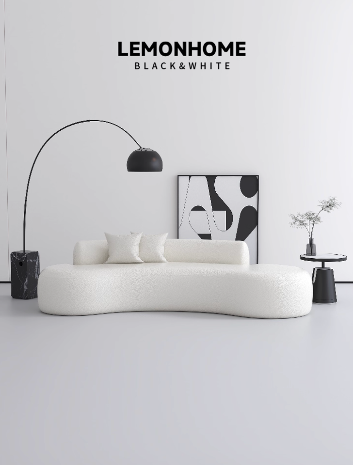 Canapé incurvé minimaliste