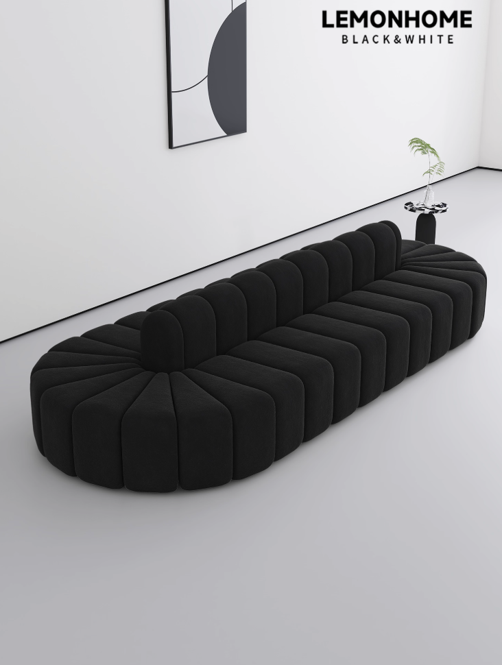 Canapé moderne minimaliste à double courbure