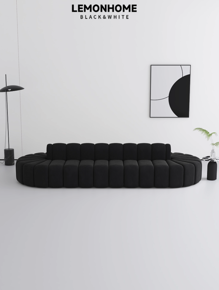 Canapé moderne minimaliste à double courbure