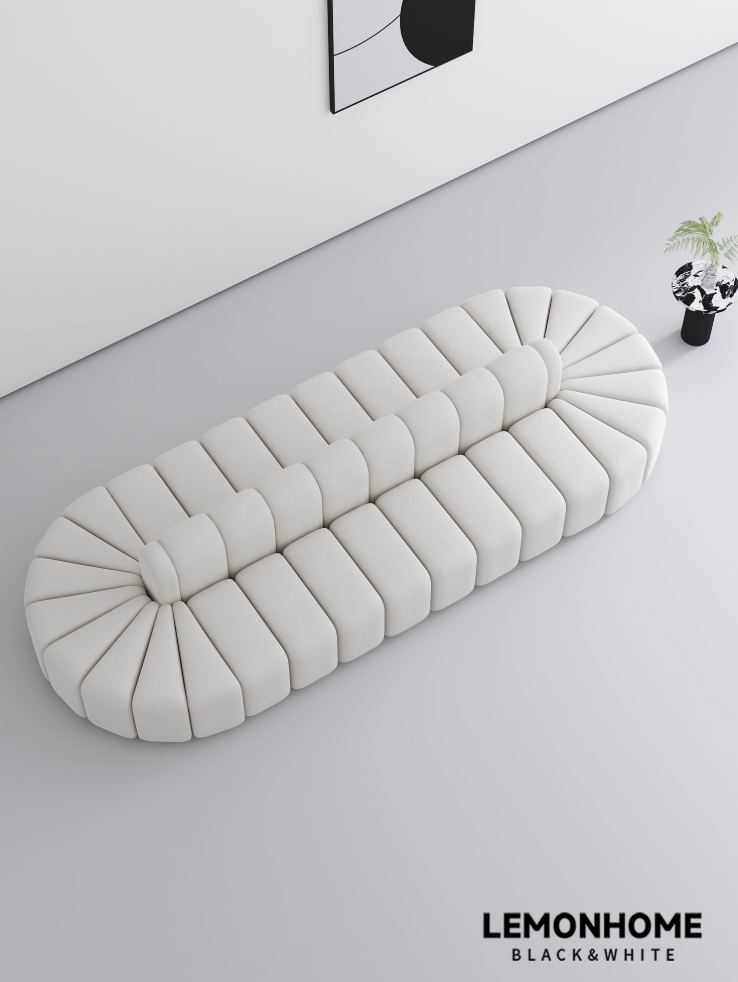 Canapé moderne minimaliste à double courbure