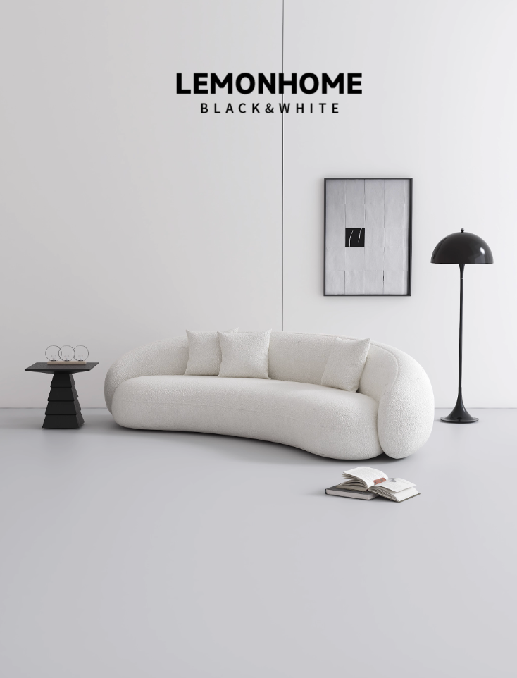 Canapé incurvé minimaliste italien