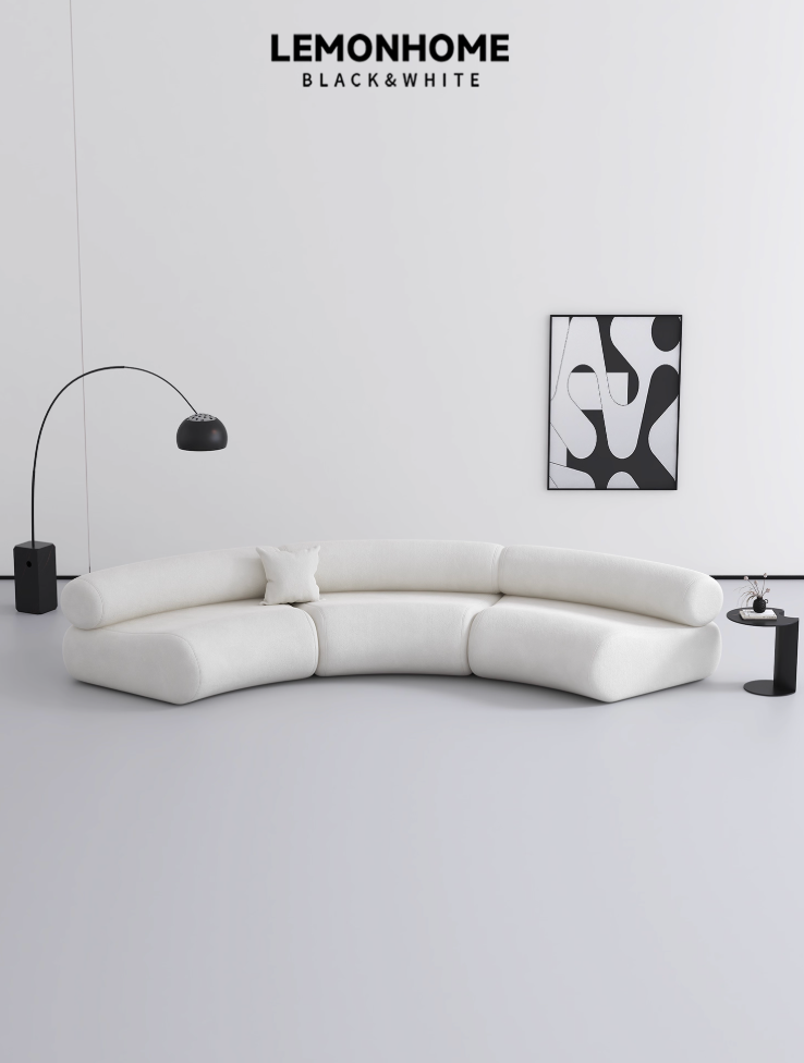 Canapé incurvé de style nordique