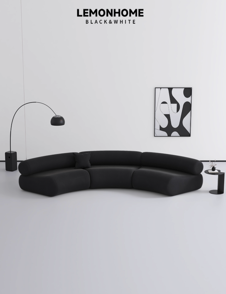 Canapé incurvé de style nordique