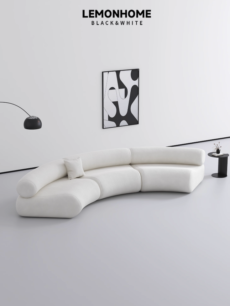 Canapé incurvé de style nordique