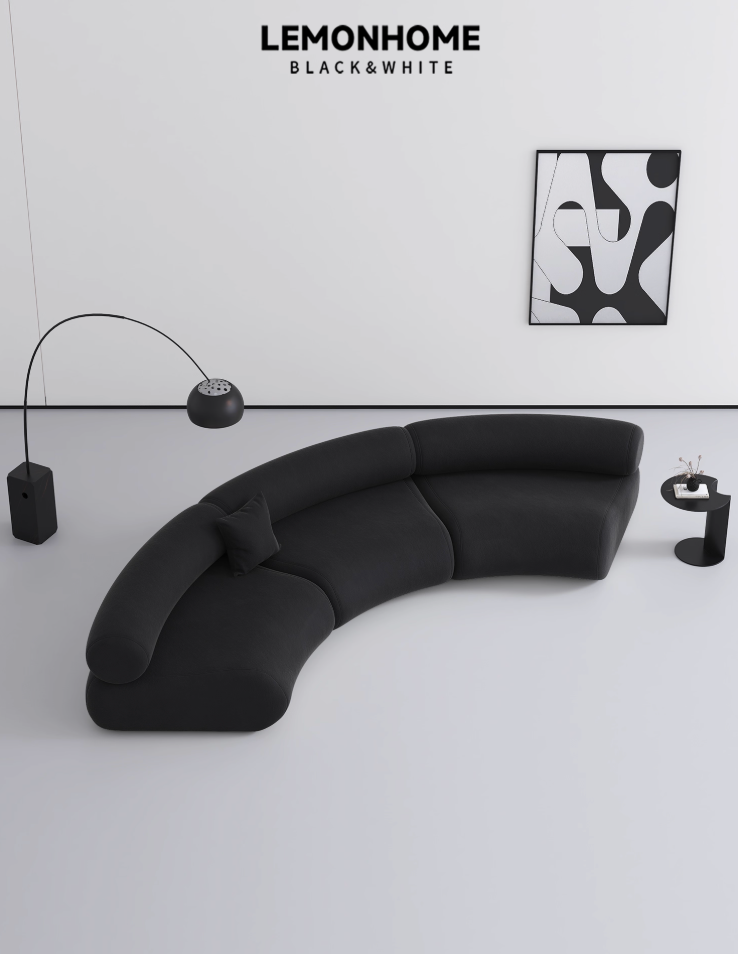 Canapé incurvé de style nordique