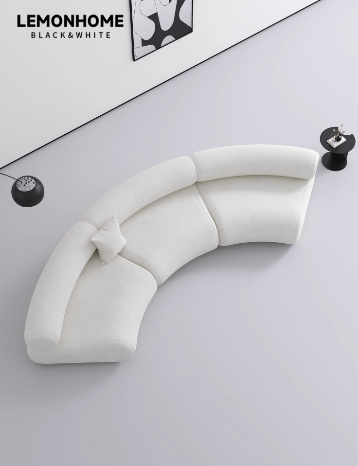 Canapé incurvé de style nordique