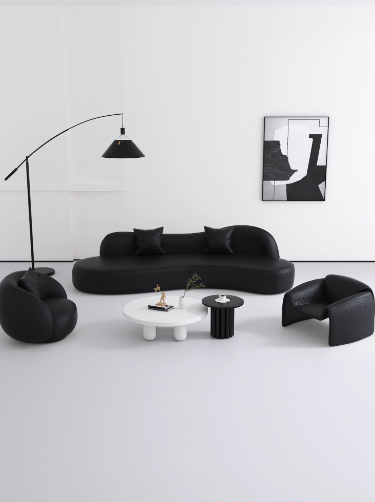 Canapé incurvé minimaliste