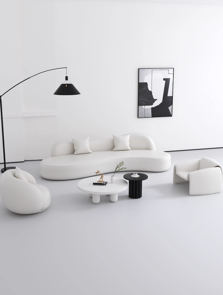 Canapé incurvé minimaliste