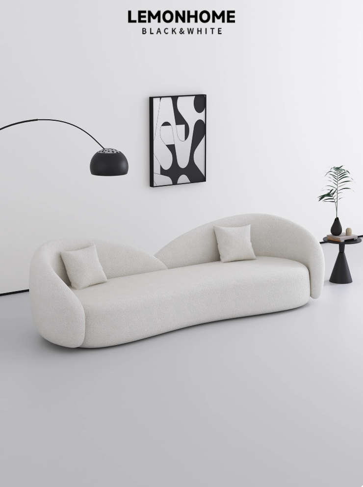 Canapé incurvé de style nordique