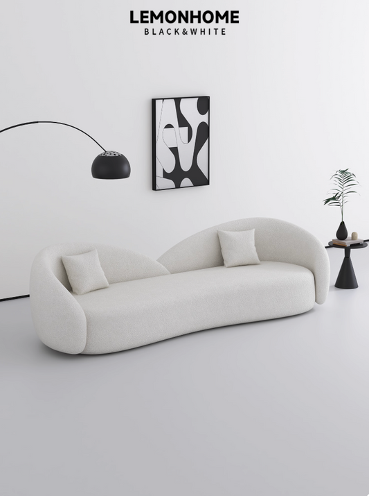 Canapé incurvé de style nordique