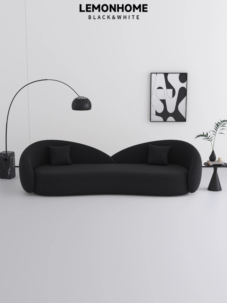 Canapé incurvé de style nordique