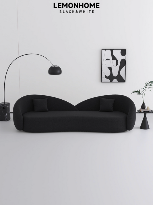 Canapé incurvé de style nordique