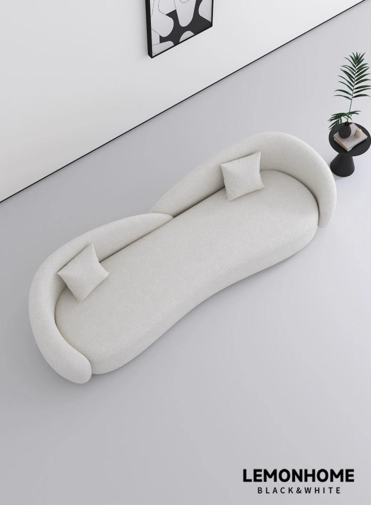 Canapé incurvé de style nordique