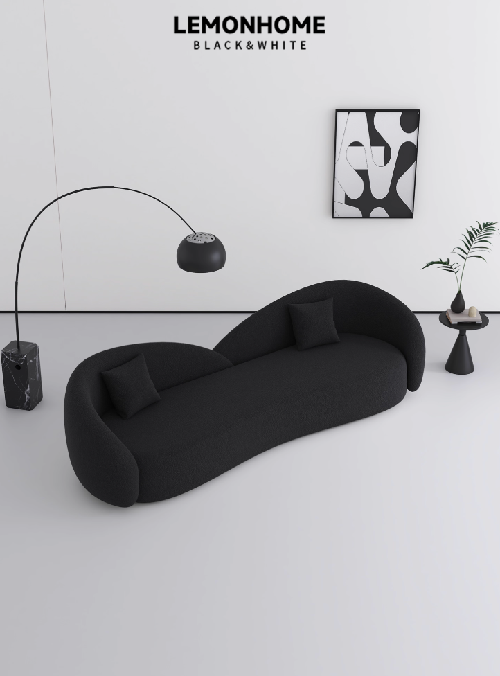 Canapé incurvé de style nordique