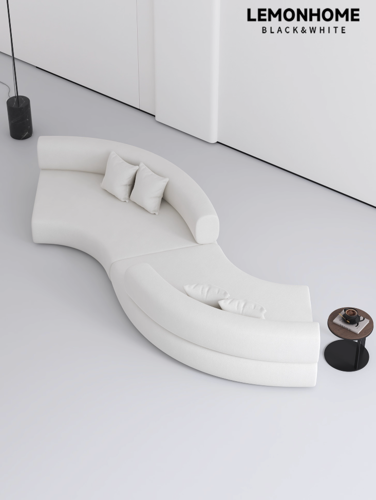 Canapé moderne minimaliste incurvé