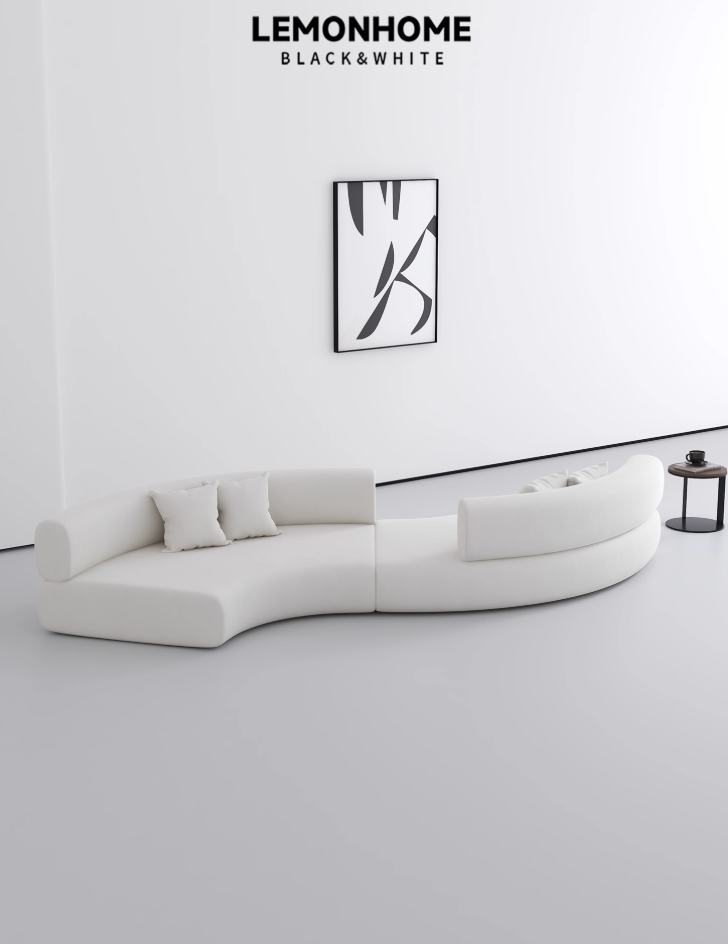Canapé moderne minimaliste incurvé