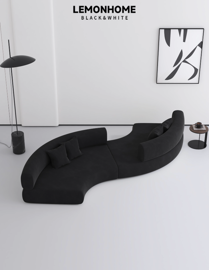 Canapé moderne minimaliste incurvé
