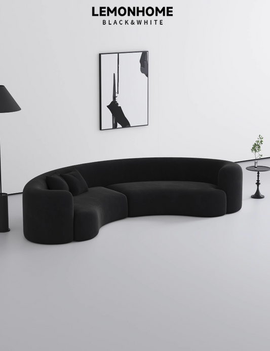 Canapé semi-circulaire incurvé