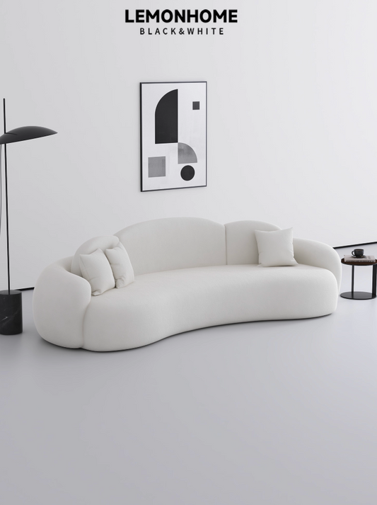 Canapé incurvé de style minimaliste nordique