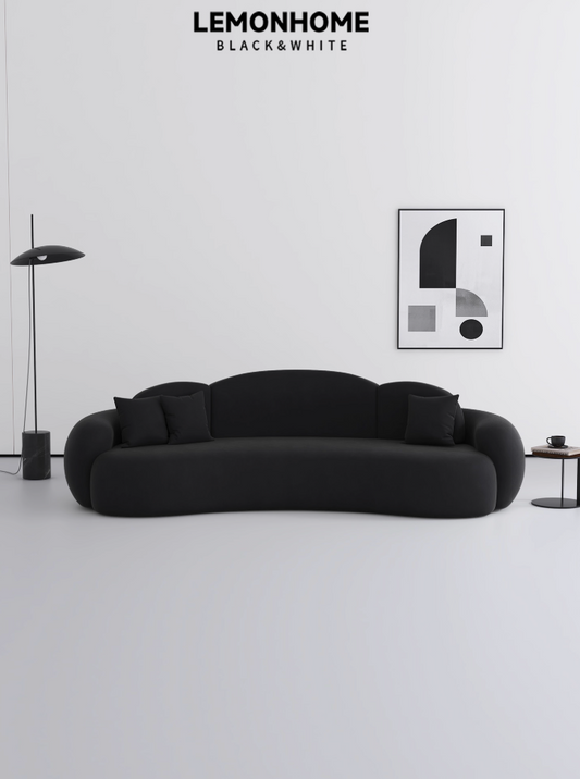 Canapé incurvé de style minimaliste nordique