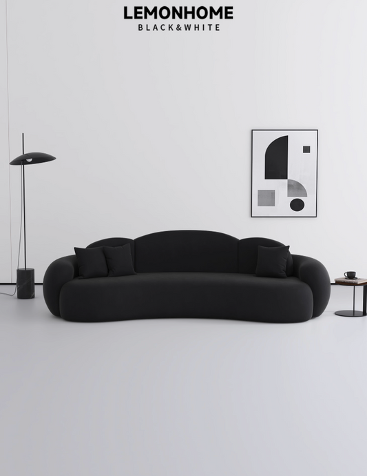 Canapé incurvé de style minimaliste nordique