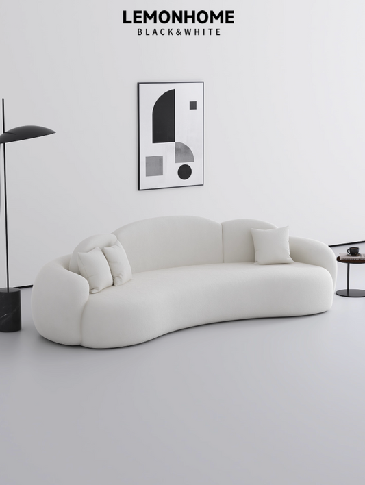 Canapé incurvé de style minimaliste nordique