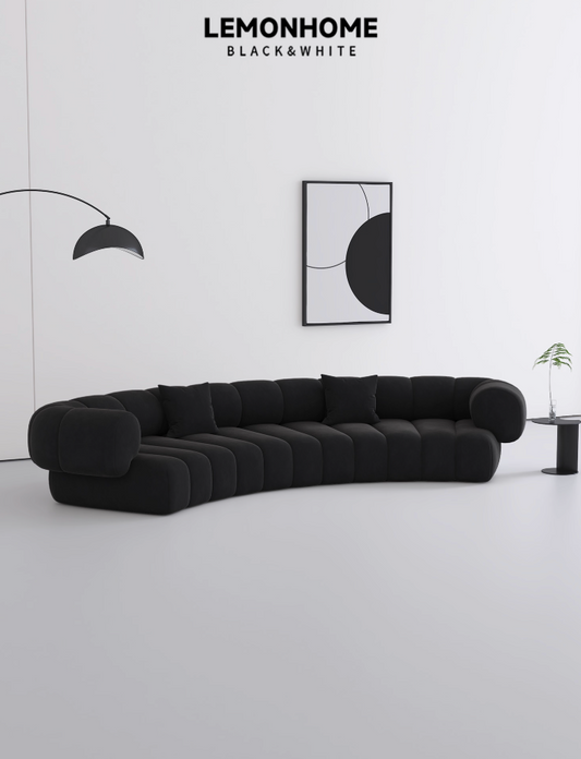 Canapé incurvé de style minimaliste moderne