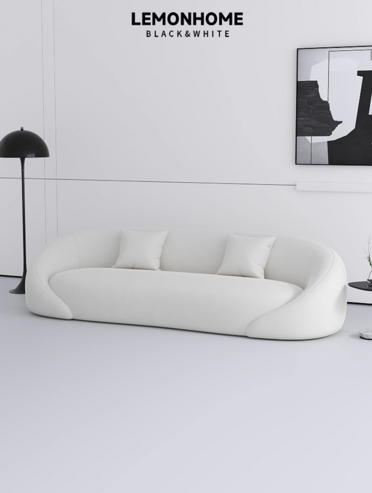 Canapé incurvé minimaliste et moderne