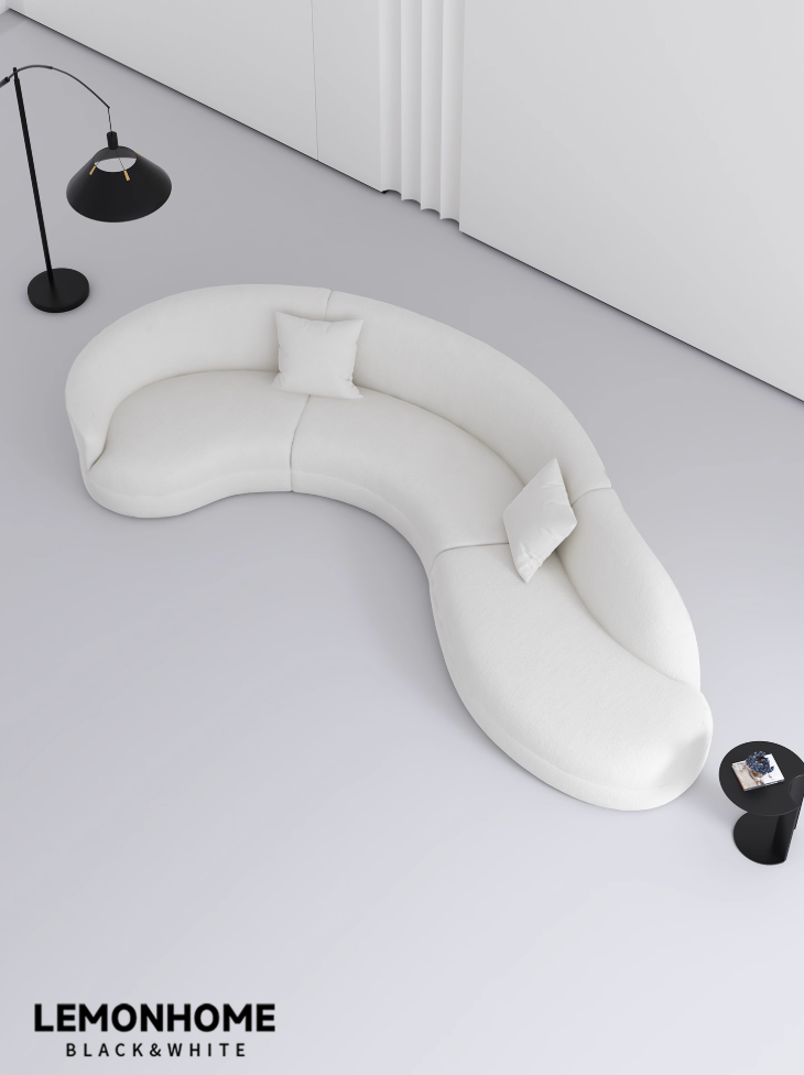 Canapé incurvé minimaliste