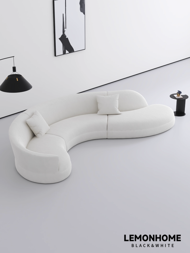 Canapé incurvé minimaliste