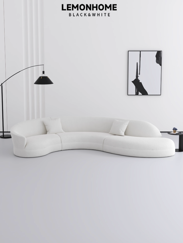 Canapé incurvé minimaliste