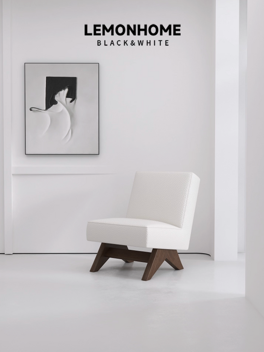 Fauteuil minimaliste en bois massif