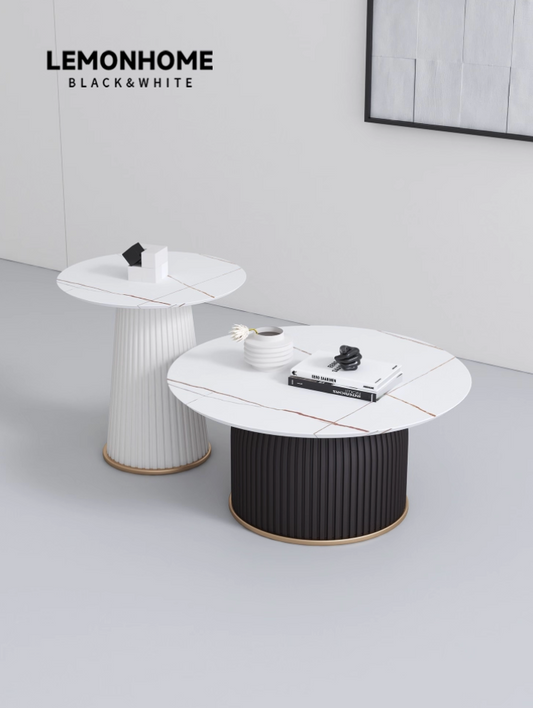 Table basse ronde de style minimaliste nordique