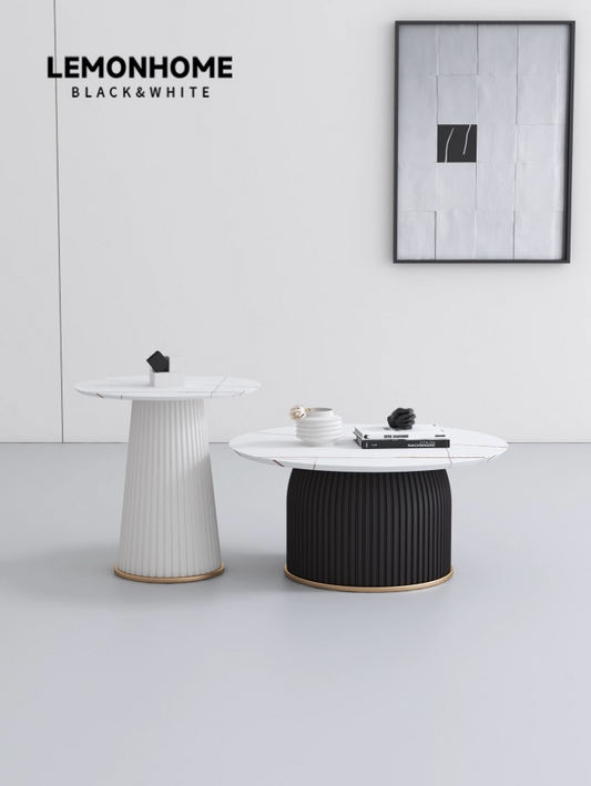 Table basse ronde de style minimaliste nordique