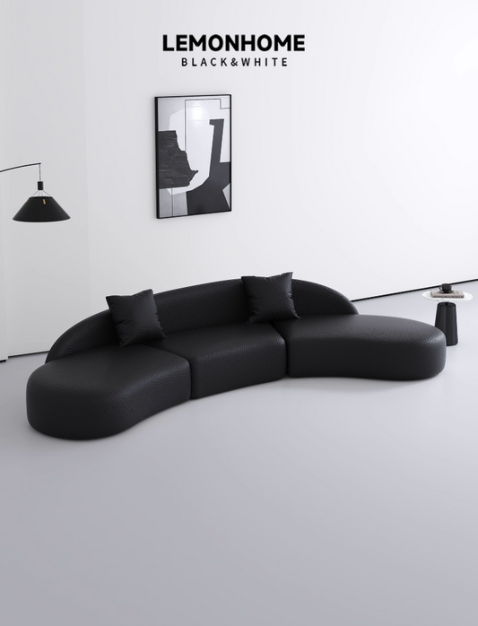 Canapé minimaliste aux formes incurvées